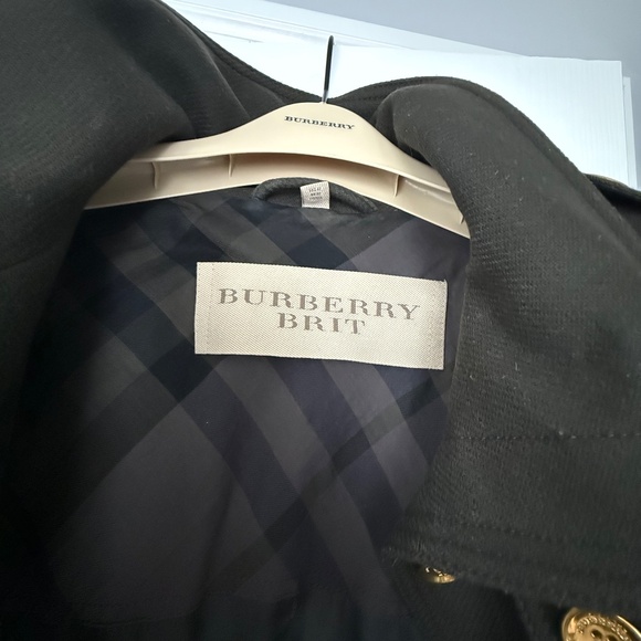 Authentic Burberry Brit Rushfield Rushmore Rushworth Wool Trench Coat, Size 10 - Picture 6 of 16